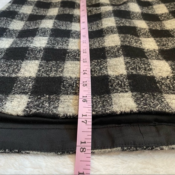 Madewell black and gray mini skirt size 8 wool blend - Picture 4 of 6